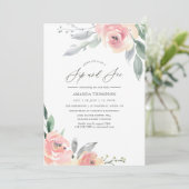 Invitation Fête de découverte et de dégustation de fleurs ros (Debout devant)
