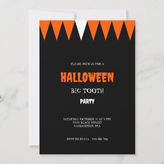 Invitation Fête de déguisement d'Halloween (Devant)