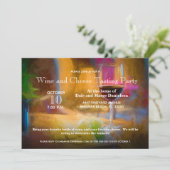 Invitation Fête de dégustation de vin Verre personnalisé (Debout devant)