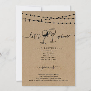 Invitation Fête de dégustation de vins