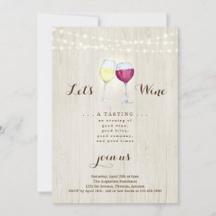 Invitation Fête de dégustation de vins