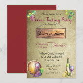 Invitation Fête de Dégustation de Vins Anniversaire Enterreme (Devant / Derrière)