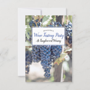 Invitation Fête de dégustation de vins de raisins
