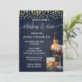 Invitation Fête de dégustation de whisky et de vins Boissons (Debout devant)