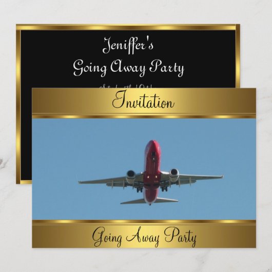 Invitation Fête de départ (Devant / Derrière)