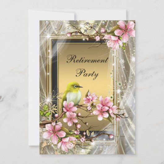 Invitation Fête de départ à la retraite d'une femme (Devant)