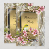 Invitation Fête de départ à la retraite d'une femme (Devant / Derrière)