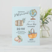 Invitation Fête de départ à la retraite pour femmes Valise mo (Debout devant)