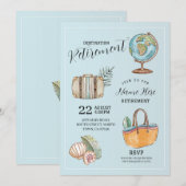 Invitation Fête de départ à la retraite pour femmes Valise mo (Devant / Derrière)