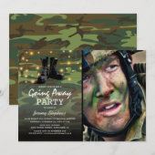 Invitation Fête de départ de l'armée (Devant / Derrière)