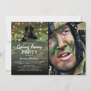Invitation Fête de départ de l'armée en photo
