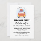 Invitation Fête de départ de promo rétro fun (Devant)
