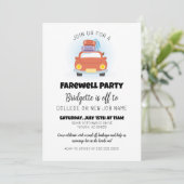Invitation Fête de départ de promo rétro fun (Debout devant)