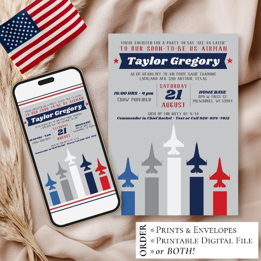 Invitation Fête de départ formation militaire de base de l'ar