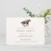 Invitation Fête de Derby de Cheval de Course Moderne Équestre (Debout devant)