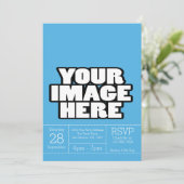 Invitation Fête de design facile ou événement pour image somb (Debout devant)