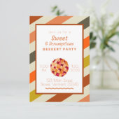 Invitation Fête de dessert à tarte (Debout devant)