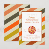 Invitation Fête de dessert à tarte (Devant / Derrière)