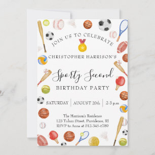 Invitation Fête de deuxième anniversaire de garçon pour les s