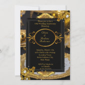 Invitation Fête de dîner en or diamant pour le 50e anniversai (Dos)