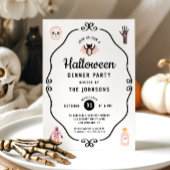 Invitation Fête de dîner Halloween Coquette Mignonne