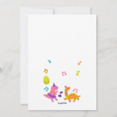 Invitation Fête de dinosaures (Dos)