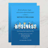 Invitation Fête de diplôme de l'école de commerce (Devant / Derrière)