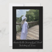 Invitation Fête de diplômée du lycée avec ballons pailletés (Dos)