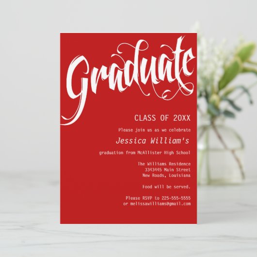 Invitation Fête de diplômes (Debout devant)