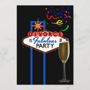 Invitation Fête de divorce sur le thème de Las Vegas