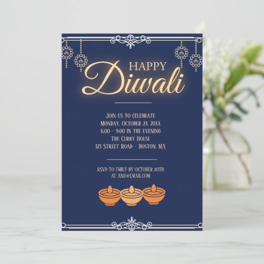 Invitation Fête de Diwali (Debout devant)
