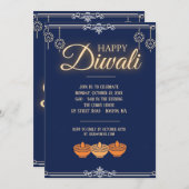 Invitation Fête de Diwali (Devant / Derrière)