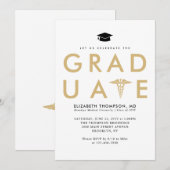 Invitation Fête de doctorat de l'école Médicale moderne (Devant / Derrière)