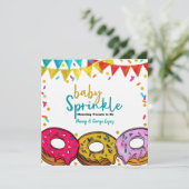 Invitation Fête de donuts bébé Fiesta douche de célébration (Debout devant)
