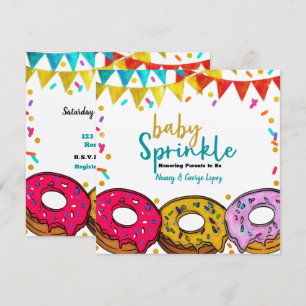 Invitation Fête de Donuts Bébé Sprinkle Célébration de Baby S