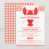 Invitation Fête de douche de couple rustique aux écrevisses (Devant / Derrière)
