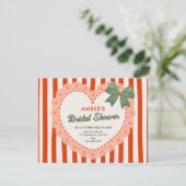 Invitation Fête de douche de mariage coquette vintage (Debout devant)
