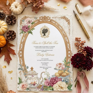 Invitation Fête de douche de mariée automnale : C'est le mome