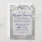 Invitation Fête de douche de mariée de merveilleux blanc de m (Devant)