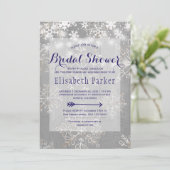 Invitation Fête de douche de mariée de merveilleux blanc de m (Debout devant)