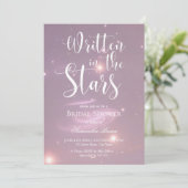 Invitation Fête de douche de mariée Écrit dans les Étoiles (Debout devant)