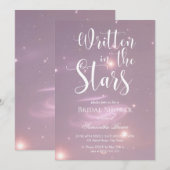 Invitation Fête de douche de mariée Écrit dans les Étoiles (Devant / Derrière)