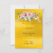 Invitation Fête de douche de mariée Fleur peinte en rose Aqua (Devant)