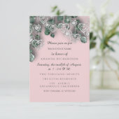 Invitation Fête de douche de mariée pour 16 ans BRIDAL Hearts (Debout devant)