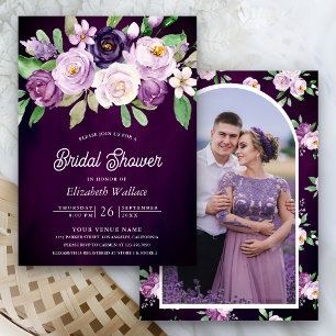 Invitation Fête de douche de mariée sombre et lunatique avec