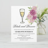 Invitation Fête de douche de mariée sur le thème du vin avec (Debout devant)