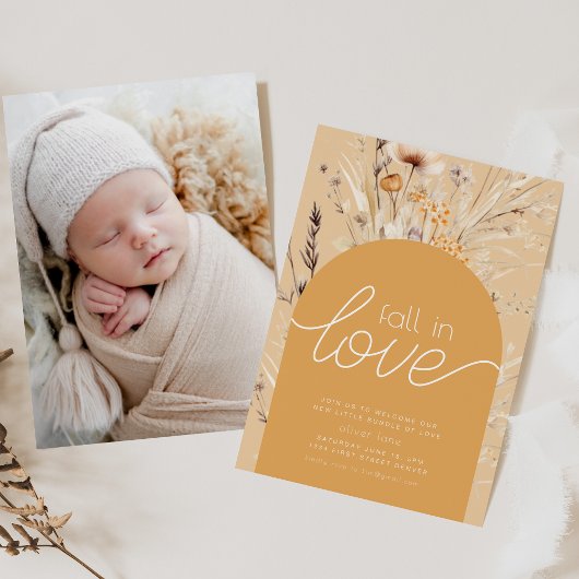 Invitation Fête de douche Tombez amoureux, dégustez et découv