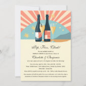 Invitation Fête de douches pour couples thème rétro "Bulles e (Devant)