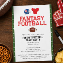 Fête de draft de football fantastique