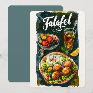Invitation Fête de Falafel Hummus : Bio Saine Réchauffement ص